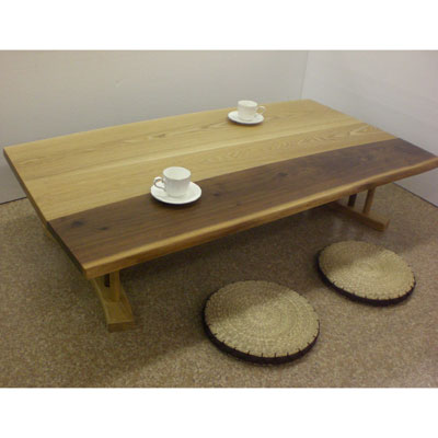 タモ＆ウォール無垢テーブル（135・150大型） ｜座卓こたつ専門店の尾上家具